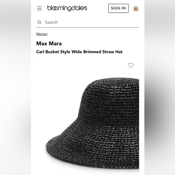 NWOT ‘S Max Mara Label-cut Wide-brimmed Raffle Effect Cloche Size: S/M Spring - Picture 5 of 14